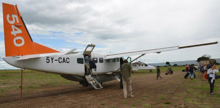Vliegtuigsafari in Afrika